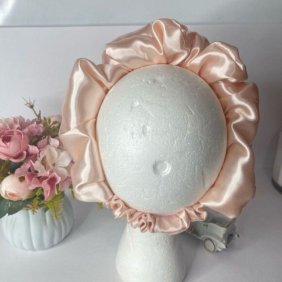 Satin Headband wrap scrunched Women Champagne color - Picture 5 of 8